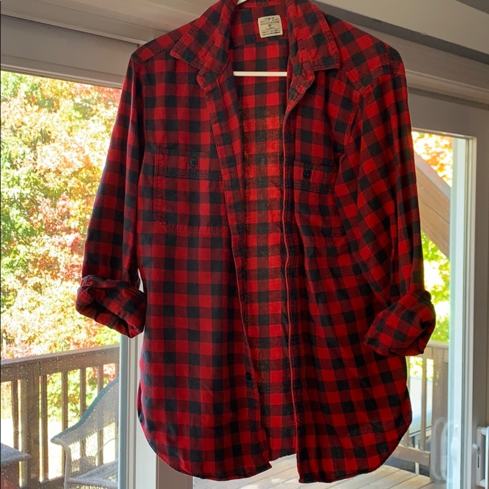 J. Crew Men’s cotton plaid flannel